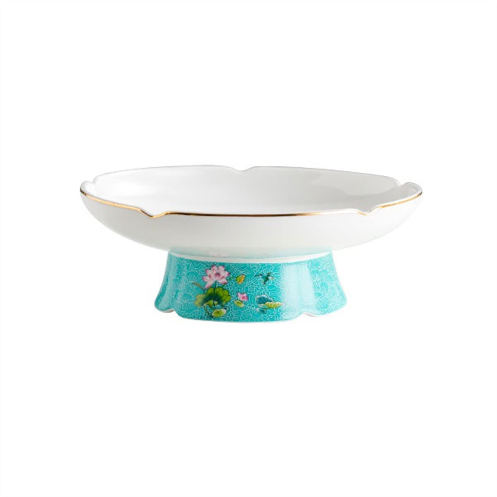 IROEJT Fruit Bowls Tall Ceramic Fruit Plate 10 Inch Large Capacity Fruit Tray Creative Dessert Snack Bowl Vegetable Salad Plate Kitchen Accessories
