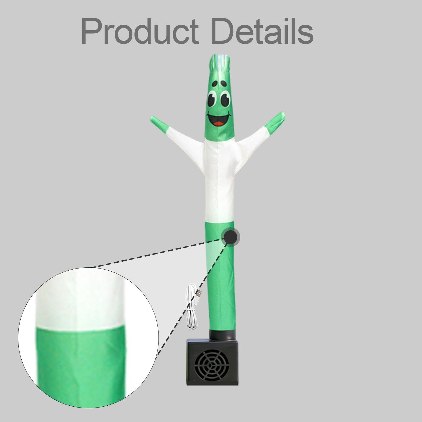 Colcolo Títere Inflable de Tubo para bailarín, Resistente, con soplador, Ideal para Fiestas y Fotos, Gente