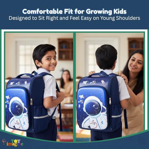 Image of Toy Imagine Kids School Bag for Boys & Girls | 180 Zipper Lightweight Large Capacity School Backpack | 3D Cartoon Design | Comfortable School Bag (Age 7-14 Years)