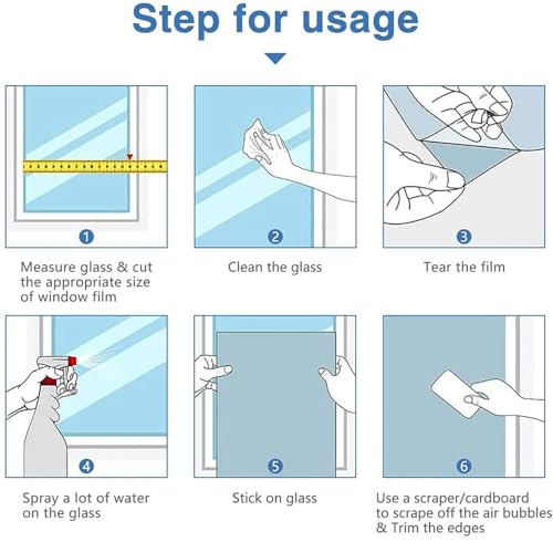 Image of WISDOM Privacy Window Film Frosted Glass Film Glass Film No Glue Anti-UV Window Sticker Non Adhesive for Privacy Office Meeting Room Bathroom Living Room (Fluted Frosted, 24 x 82 inch)