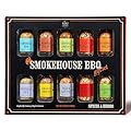 Kiri & Sons Smokehouse BBQ Gourmet Grilling Spice Set | 10-Set | Glass Bottle Seasonings, Grill Seasoning Flavors Include Caribbean, Jamaican Memphis, Jalapeno Rub, Montreal, Cajun Chili Garlic & More