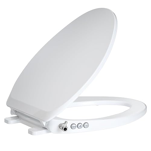 Bidet Toilet Seat – Non-Electric, Self-Cleaning Dual Nozzles for Frontal
