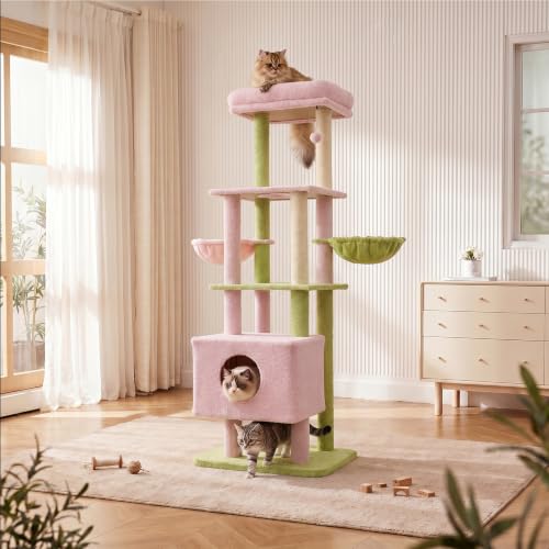 Image of 65in Large Cat Tree Heavy Duty Tower Condo & Sisal Posts for Cats