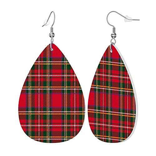 Earrings for Women Teardrop Dangle Faux Leather Earrings Holiday Earrings2