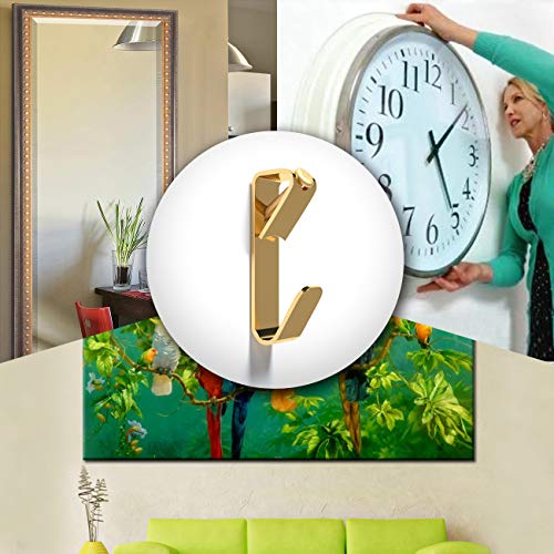 100 lb Picture Hangers, Picture Hooks for Hanging Pictures, 20Pcs Frame Hooks Picture Hangers Heavy Duty Hardware Hanger Kit Wooden Wall Painting Hangers Hooks and Nails for Pictures - Image 2