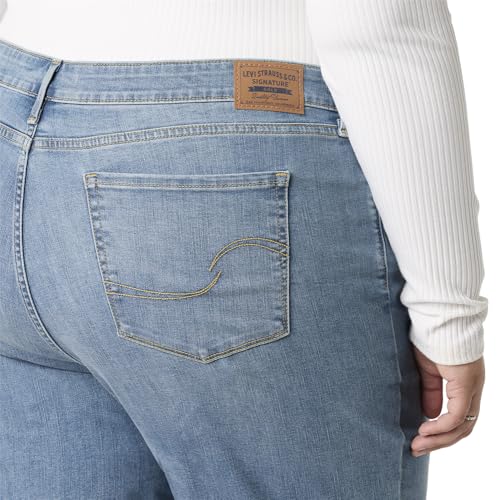 Levi Strauss Signature Gold Women's Totally Shaping Straight Jeans, (New) Cinque Azure, 14 - image 5