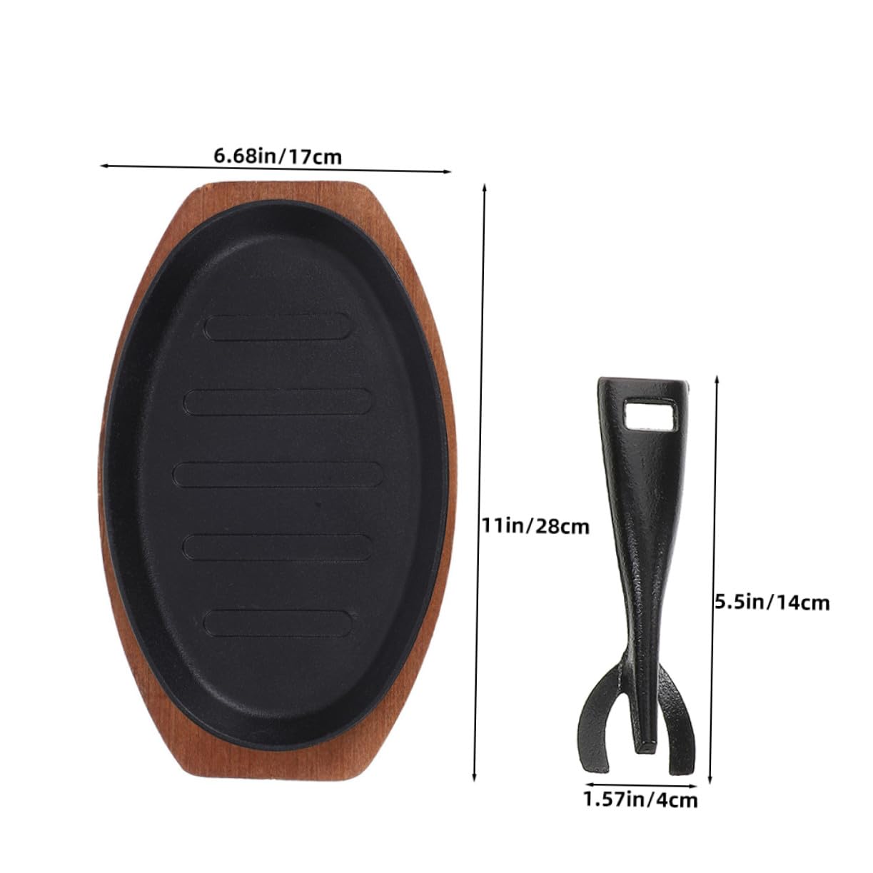 Uonlytech Piastra Teppanyaki in Ghisa Set 1 Pezzo per Grigliare Carne