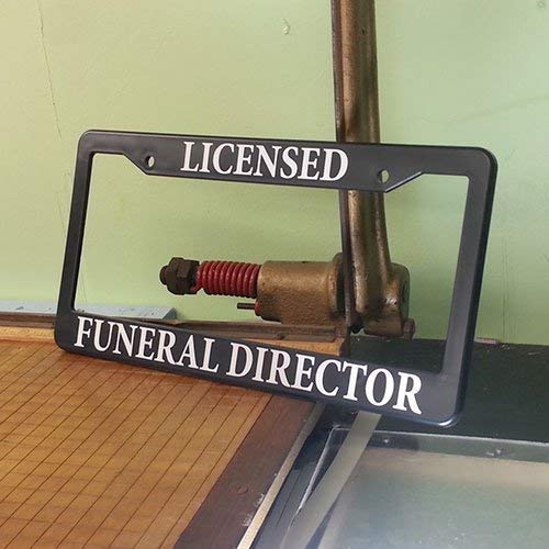 Funeral Director License Plate Holder Handmade Products