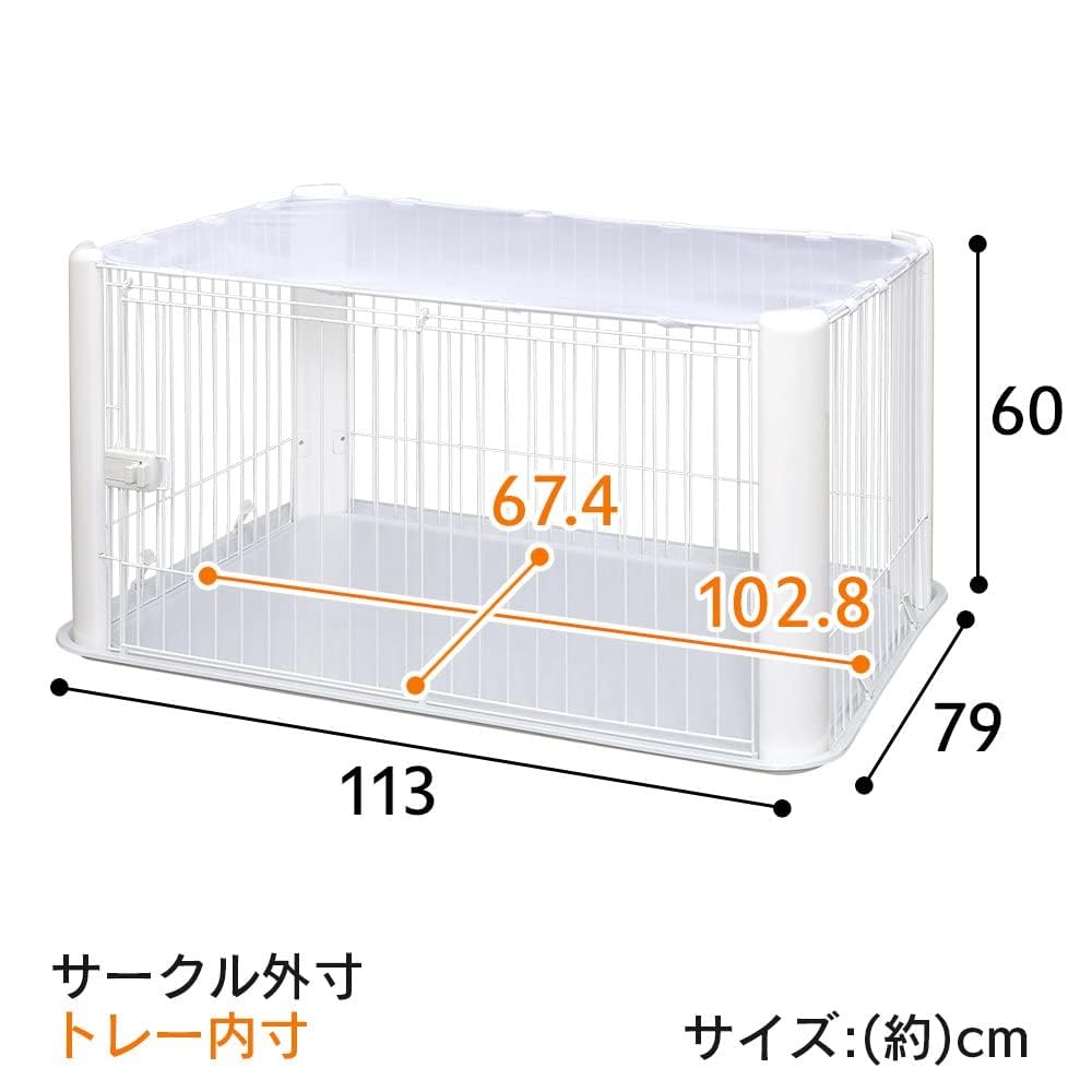 Amazon | 犬サークルプレイサークル ペットサークル ホワイト 中型犬用