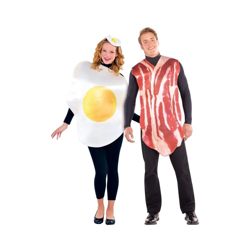 amscan 844276 Adult Bacon And Egg Breakfast Couple Costume Set