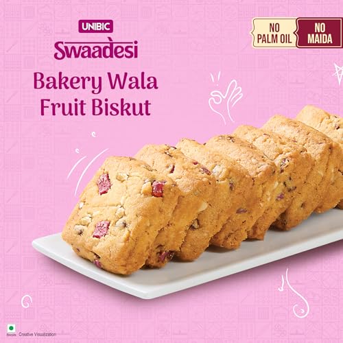 Image of Unibic Swaadesi Fruit Bakery Biscuits - No Maida, No Palm Oil |BiskutBakery Biscuits I 2 * 200g (Pack of 3)