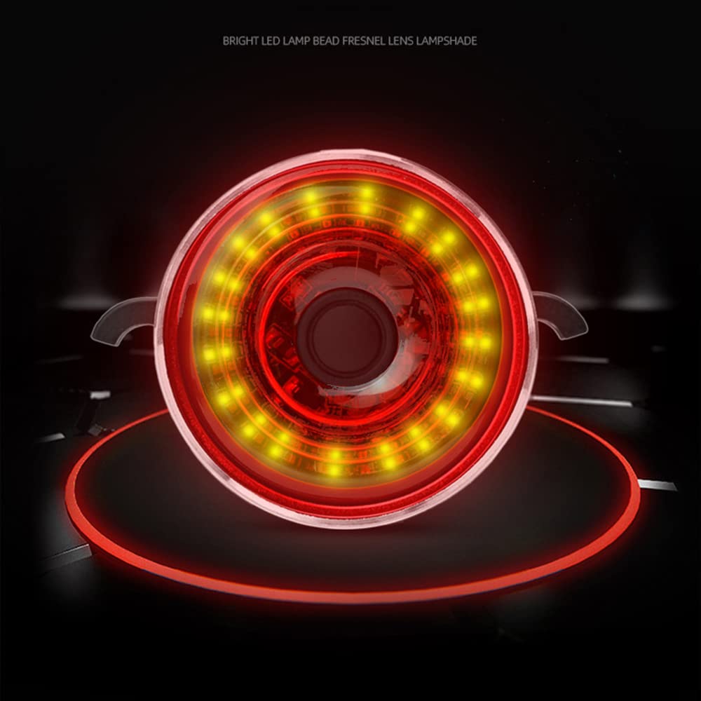 Luces traseras para Bicicleta, Luces traseras Inteligentes para Bicicleta de montaña, Luces con Sensor para Ciclismo Nocturno, Bicicletas de Carretera, Carga USB, Accesorios de Ci