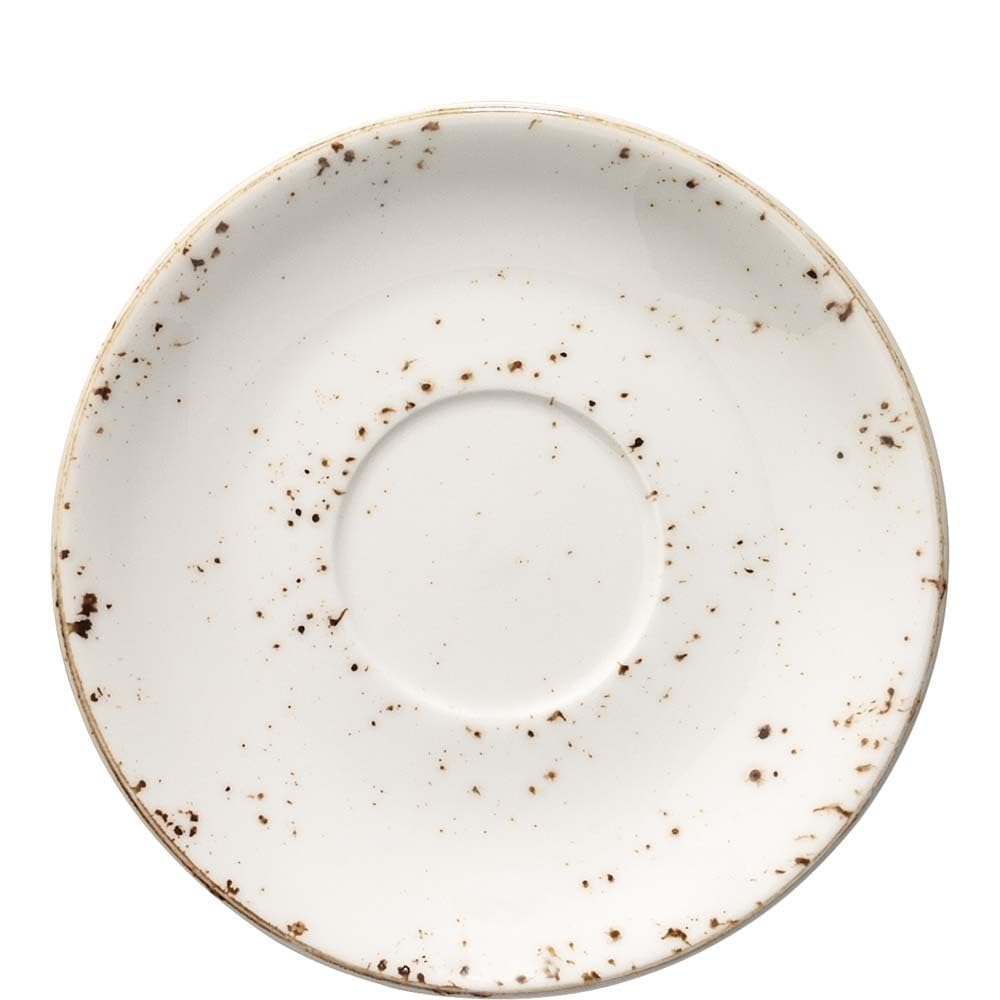 6x Bonna Grain Gourmet Kombiuntertasse Ø16cm 2cm hoch Weiß Porzellan GRAGRM04CT Unterteller Kaffeeteller Teeteller Geschirr