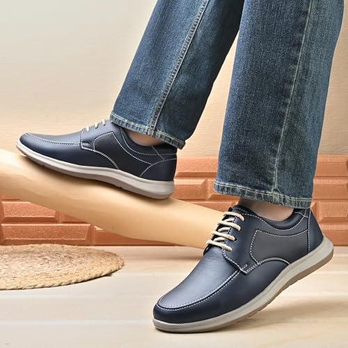 Image of Centrino Men's Casual Lace-Up Shoes | Comfortable Round Toe Lace-Up Derby Shoe with Rugged Rubber Thick Sole for Casual, Office, College, Outdoor, Travel, Trekking, Weekend Outing(8102)