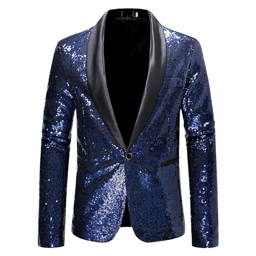 Men Shiny Sequin Blazer Party Dinner Prom Men's Shiny Sequin Tuxedo Suits Men's Sequins Suit Jacket Slim Fit