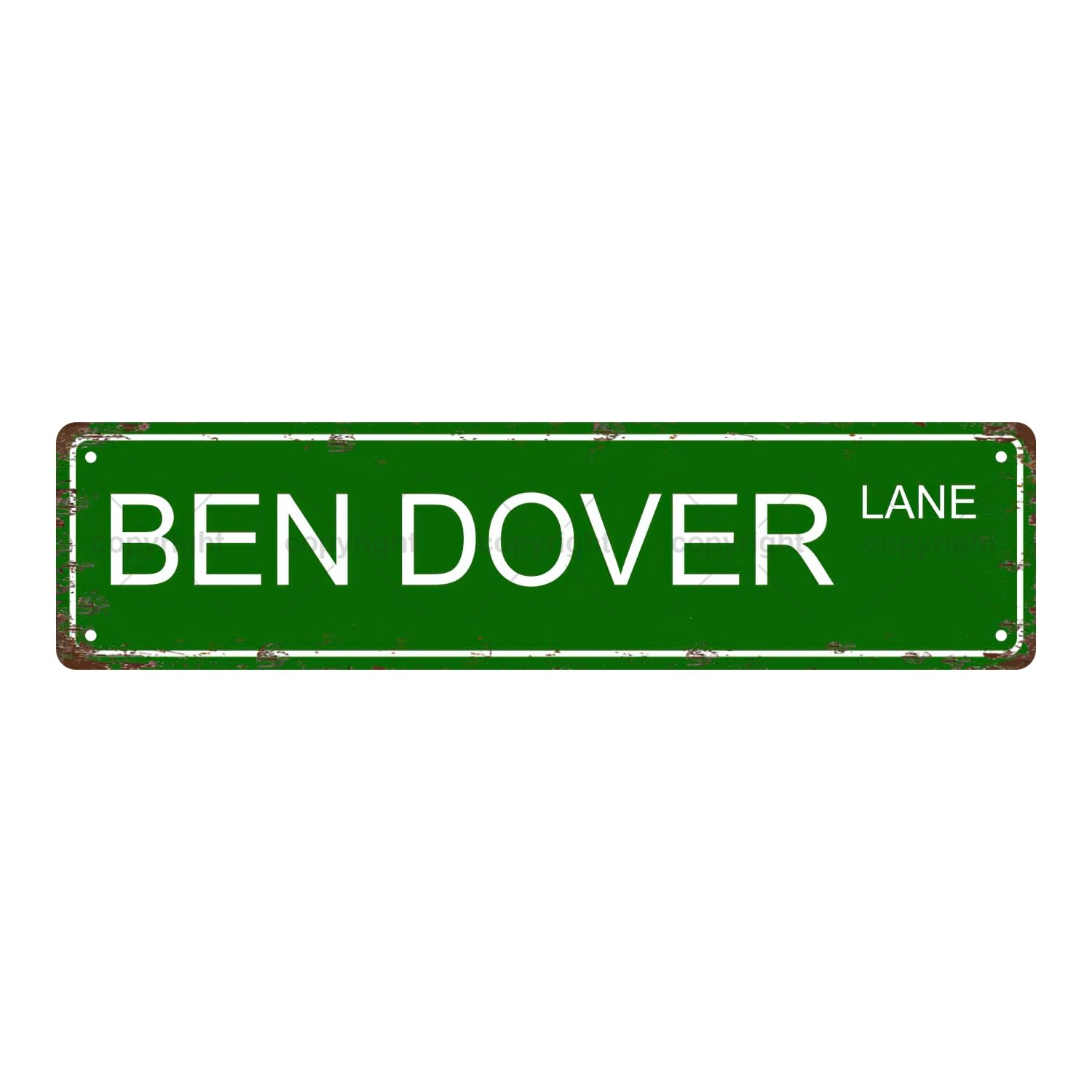 Ben Dover Lane LGBT Metal Tin Street Sign Bar Cafe Garage Cave Home Room Wall Bathroom Farmhouse Garden Porch Patio Decor,4x16 Inch