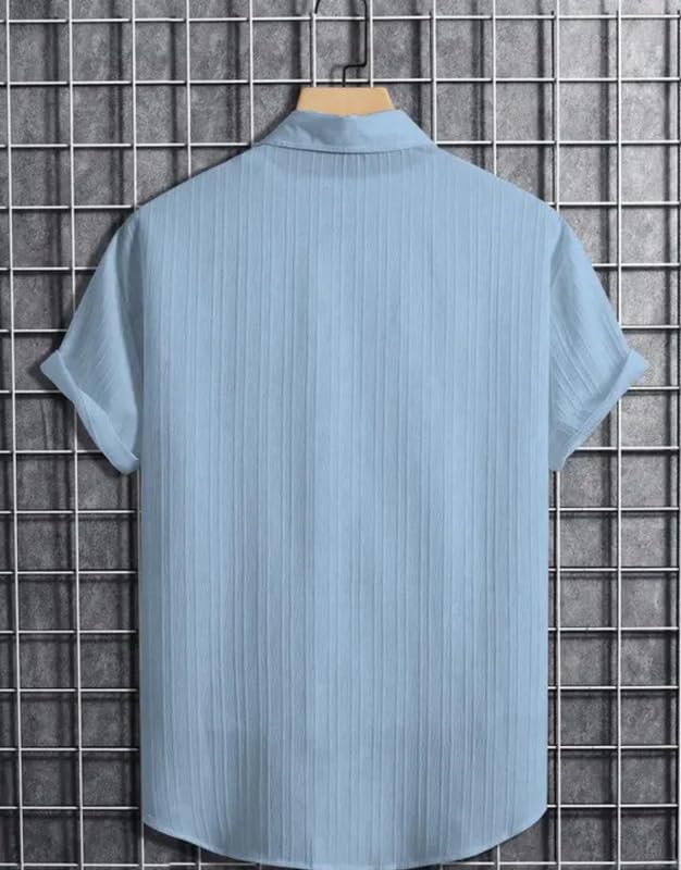 Image of Vikita Enterprise Kid Boy's Cotton Solid Shirt with Spread Collar Neck Half Sleeves Button Closure Curved Hem Length | Shirt For Kids Boys
