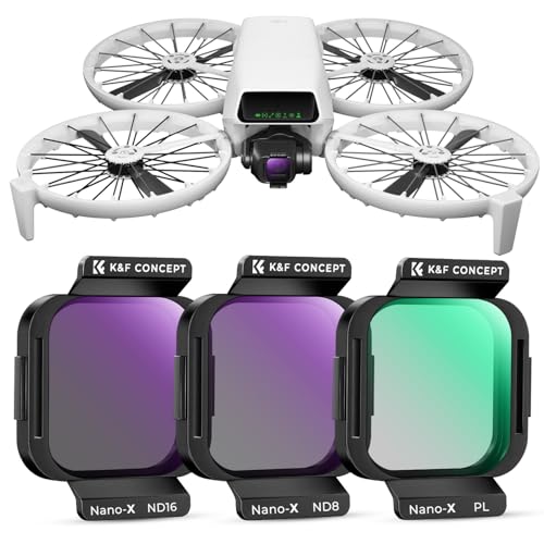 K&F Concept DJI Flip��p�t�B���^�[�Z�b�g (CPL+ND8+ND16) ND �����t�B���^�[ CPL �Ό��t�B���^�[ AGC���w�K���X 28�w�i�m�R�[�e�B���O �����h��