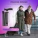supregear Folding Cane, Foldable Walking Cane with Adjustable Height Portable Walking Stick for Mobility & Daily Living Aids Collapsible Cane with Extra Wide Self Standing Tip, Black