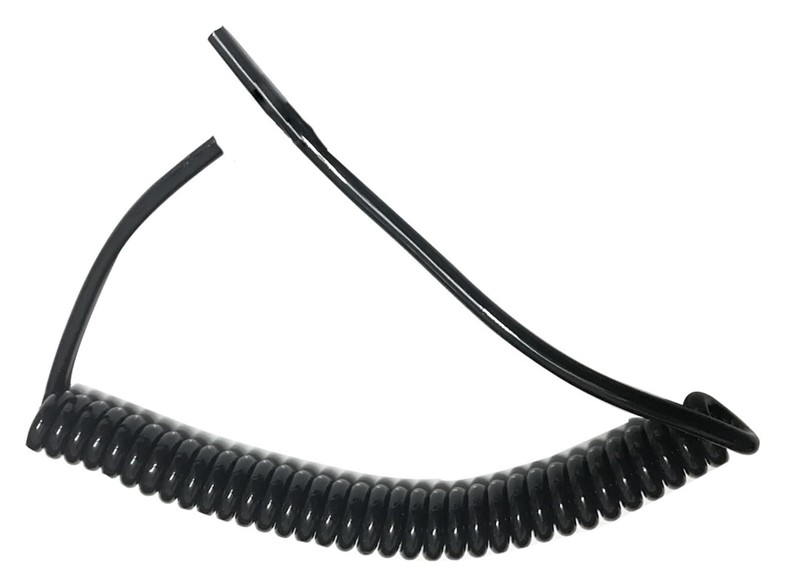 Kabel telefoniczny Przewód spiralny spiralny 18AWG, elastyczny, zwijany, 22 cm, czarny, 0,75 mm2, zwijany, sprężynowy
