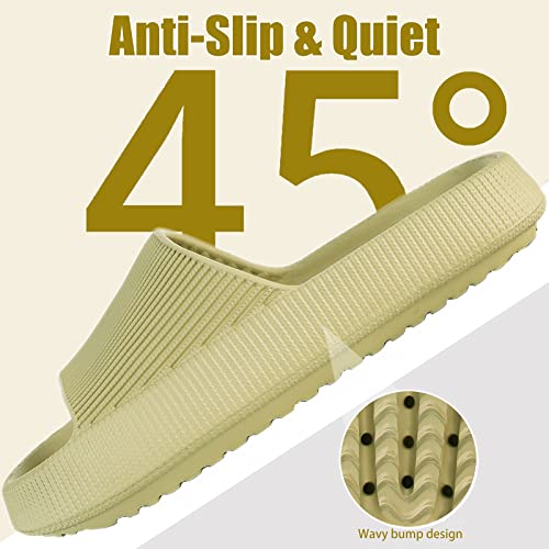 Image of rosyclo Cloud Slippers for Women and Men, Pillow House Slippers Shower Shoes Indoor Slides Bathroom Sandals, Ultimate Comfort, Lightweight, Thick Sole, Non-Slip, Easy to Clean