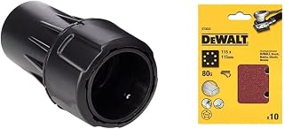 Dewalt DWV9000-XJ Universal Adapter, One Size & DT3022-QZ Sanding Belt K80, 115 x 115 mm, Set of 10 Pieces