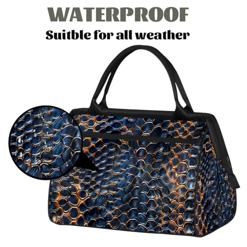 Snake Skin Cool Small Overnight Weekender Tote Bag for Women Men Foldable Travel Duffel Bags Lightweight Sports Gym Bag Waterproof Carry On Luggage Weekender Bag for Traveling Gifts3