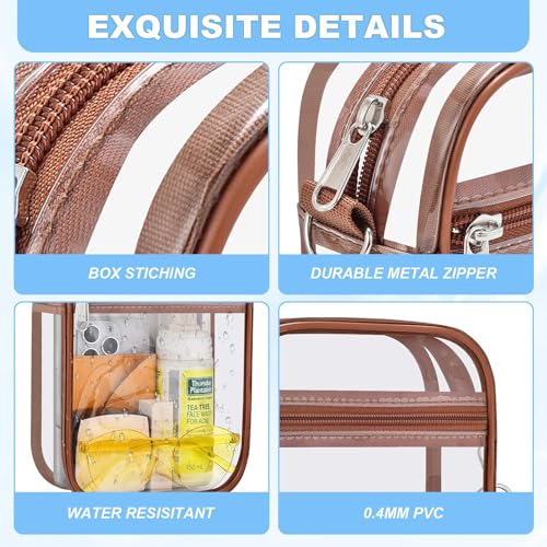Image of Clear Bag for Stadium Events - Sports Messanger Bag Small Mini Clear Purse for Fan, Concert, Work, Travel