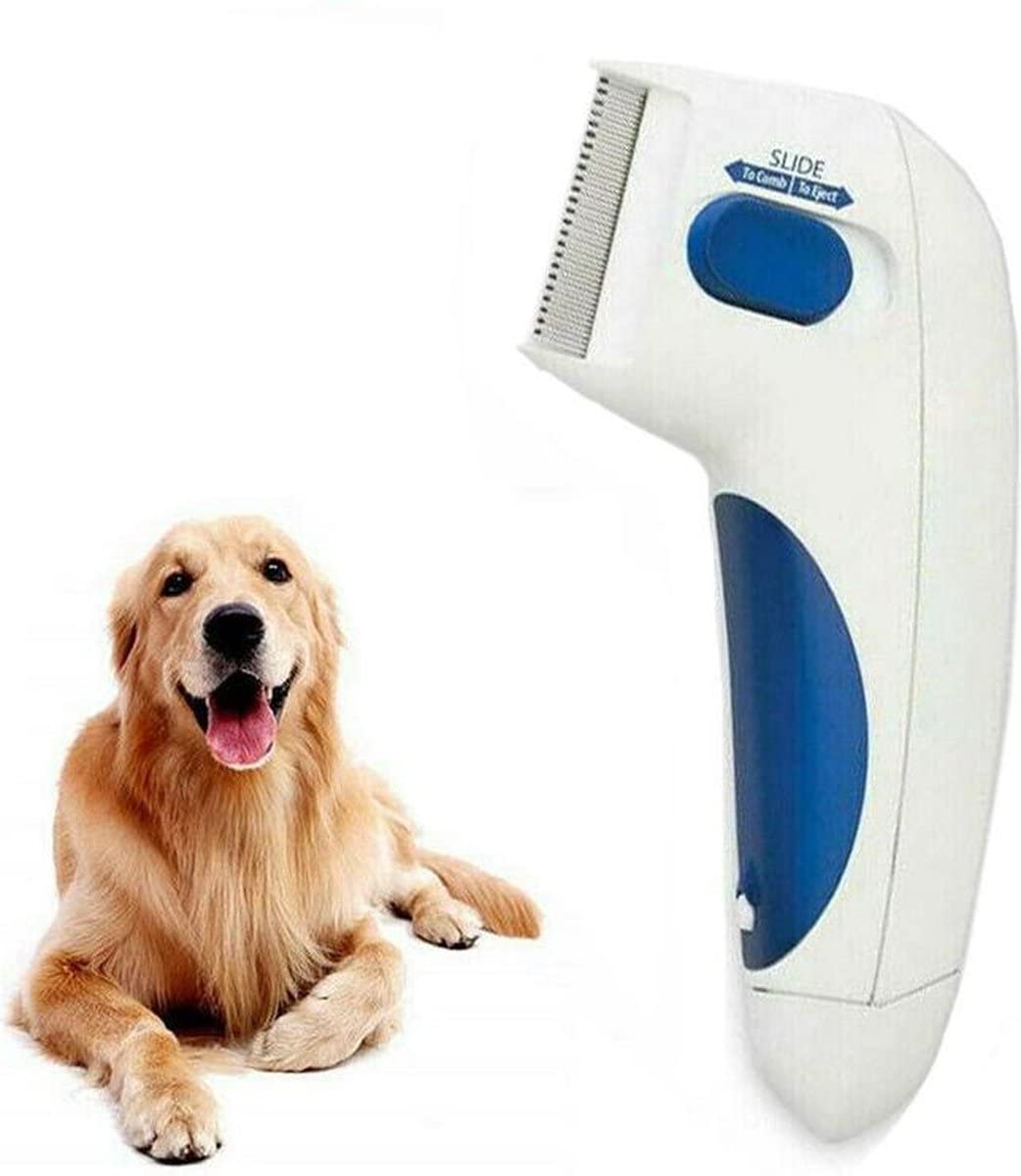Flohkamm für Hunde, elektrisch, gegen Flöhe, Läuse, Zecken, zur Entfernung von Haustieren