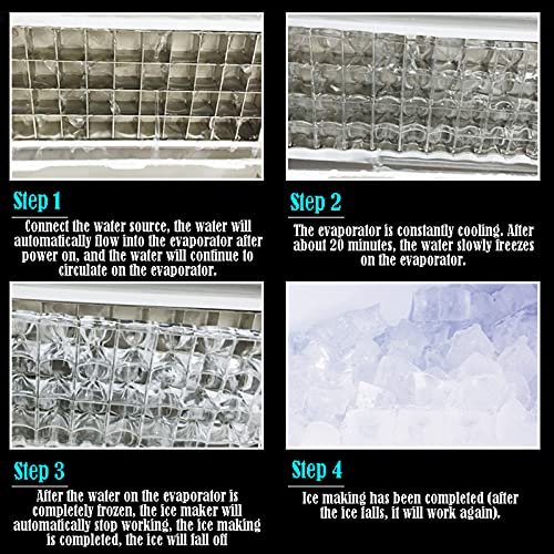 MHGD Arbeitsplatten-Eismaschine, weiches EIS, tragbarer Eiswürfelbereiter, Arbeitsplatte, Eismaschinen aus Edelstahl… – Bild 8
