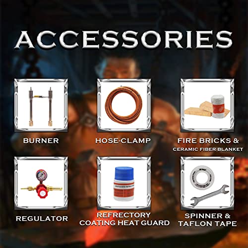 Simond Store PF-20 Propane Gas Forge Double Burner, 2600F Rated, Blacksmithing Forge Knife Making Farrier Forging Blacksmith Tools Equipment thumb #2