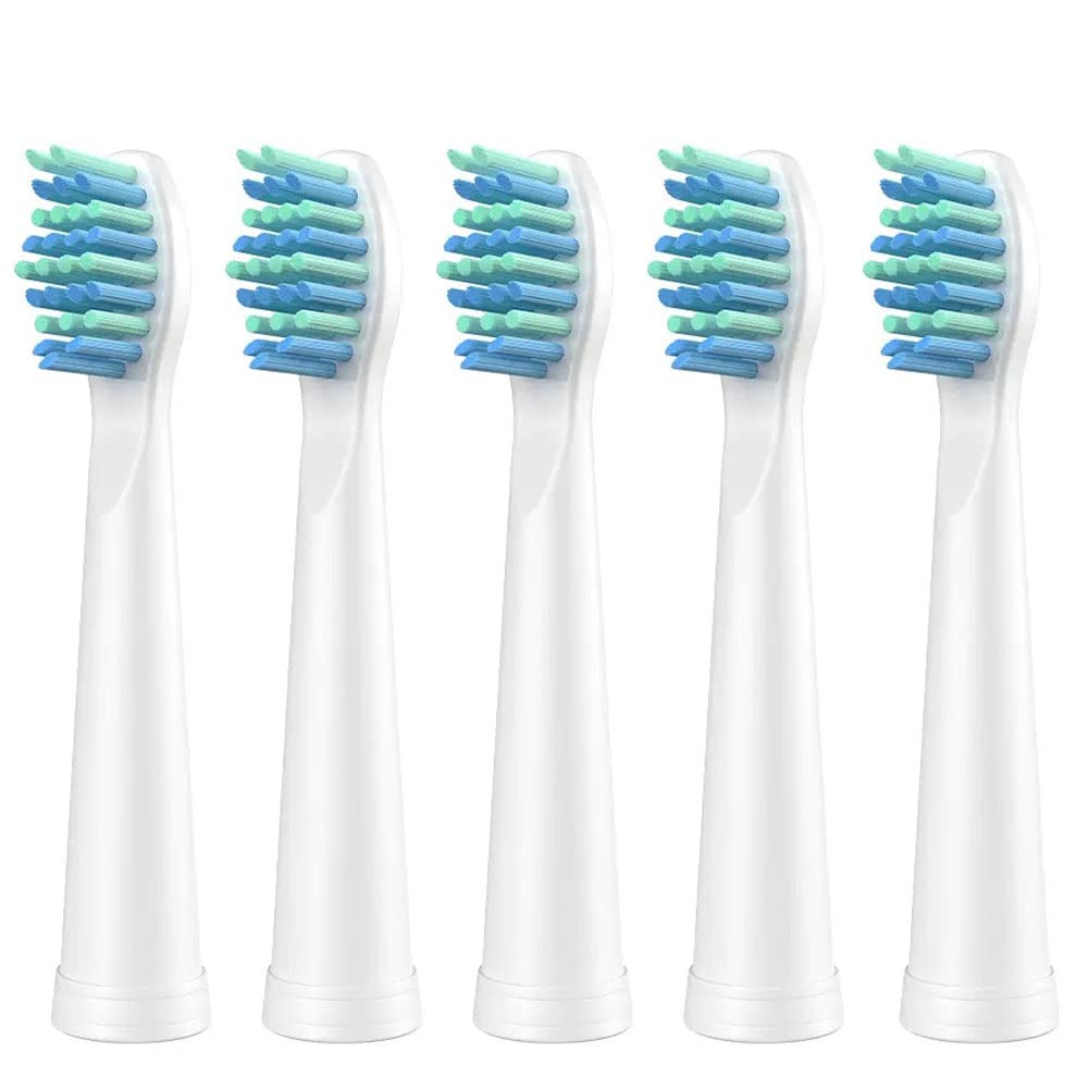 Dada-Tech Electric Toothbrush Replacement Heads for DT-22 - Pack of 5 (Pure White Soft)