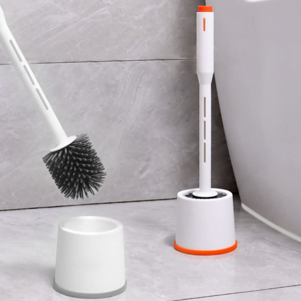 Kreatywny zestaw szczotek toaletowych z uchwytem plastikowy środek do czyszczenia toalet praktyczne akcesoria łazienkowe stylowa szczotka do WC do wydajnego czyszczenia i higieny.