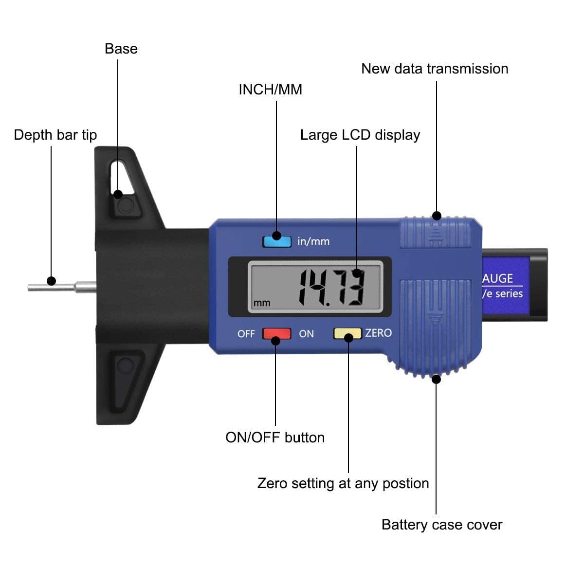 Tire Tread Depth Gauge 25mm (A-TYRE GAUGE) - Image 2 thumbnail