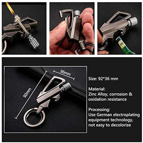 Image of Permanent Metal Lighter, Keychain for Outdoor Use, Emergency Survival Gear with Flint Metal Match, Rechargeable Kerosene Lighter