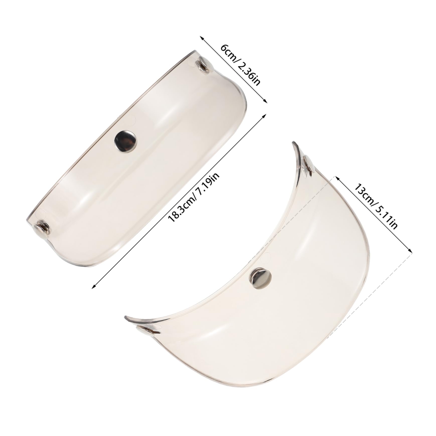 Cabilock Open Face Visor Attachment Retro Sun Shade for Helmets Button Secure Fit UV Protection for Outdoor Riding Vintage Style Gear