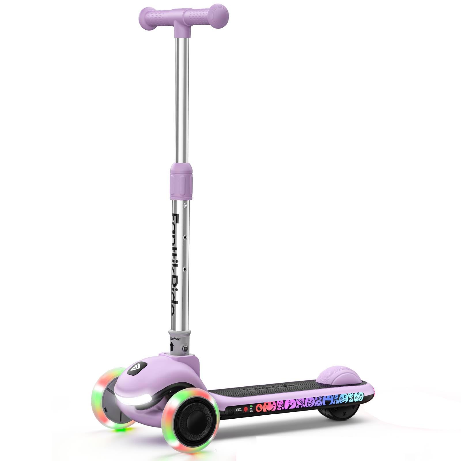 FanttikRide K9 Pro Elektroroller für Kinder 3-6 Jahren, Höhenverstellbar für Fahrer von 1,0-1,4 M, 50 KG, bis 40 Min Fahrzeit, 6 KM Reichweite, KI & 2 Maximalgeschwindigkeiten 6/10 Km/h