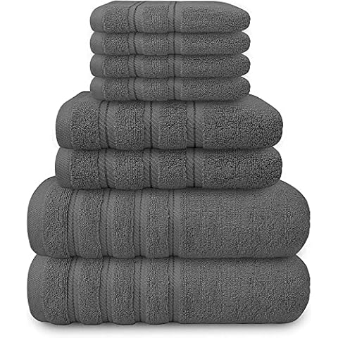 Diamond Tex Luxury 8-Piece Egyptian Cotton Towel Set Cover