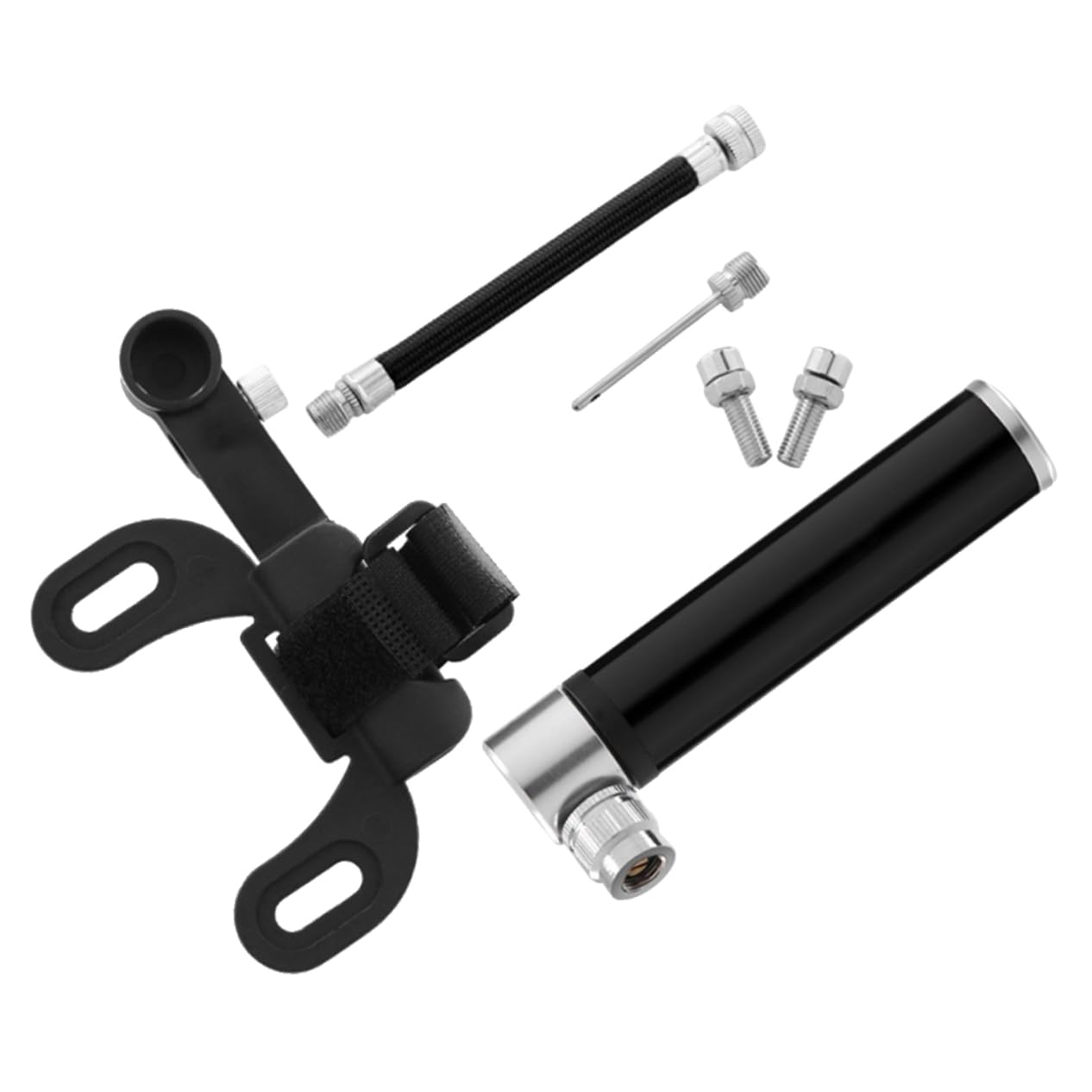 Anneome Mini Portable Bike Pump Psi Air Inflator for Tires and Sports Balls Lightweight Aluminum Alloy Design Essential Accessory for Cycling and Outdoor Activities Black