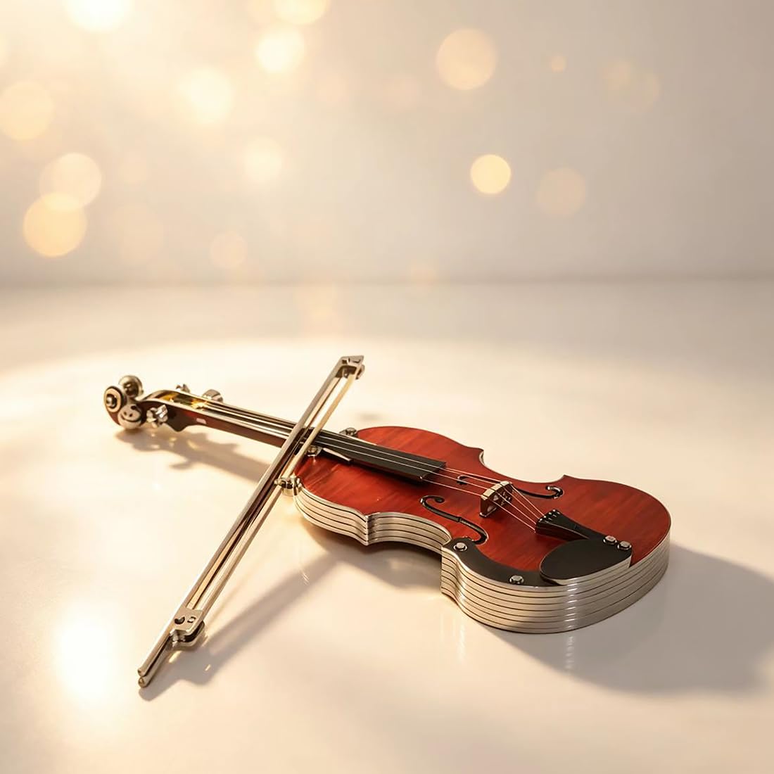 Zestaw metalowych skrzypiec 3D, "zrób to sam", puzzle na biurko Melody Decor Collectible Ornament (wersja standardowa/130 + szt.)