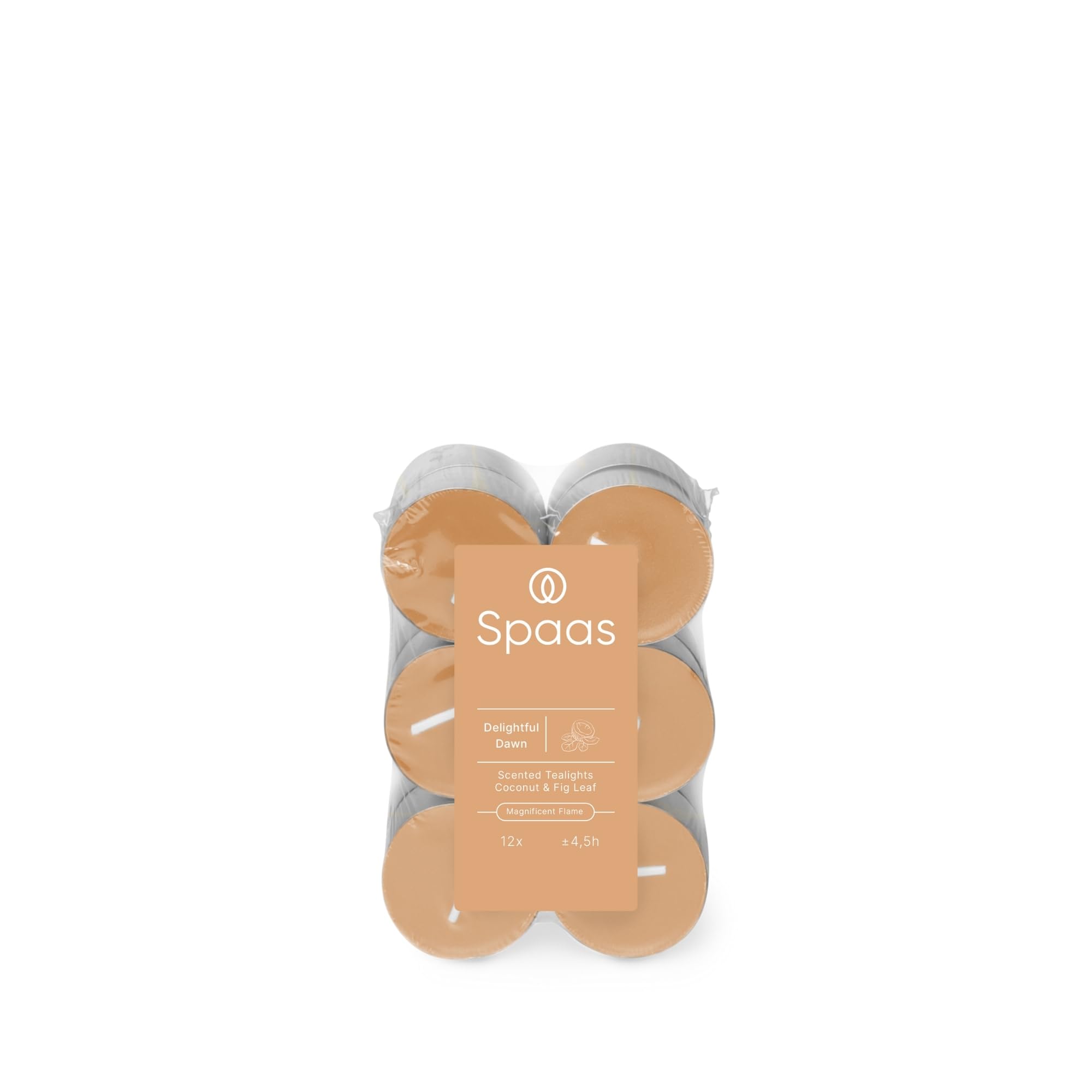 Spaas Terracotta Orange Scented Tealights Flatpack X12 4,5H - Delightful Dawn