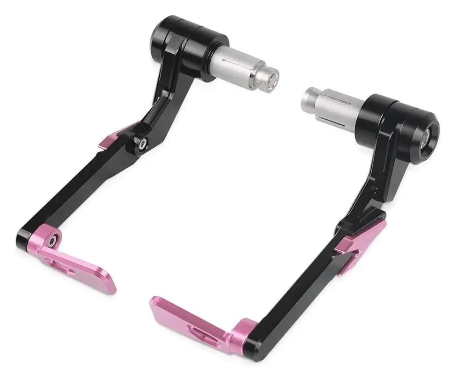 Puños Manillar para Yamaha YBR250 Protector De Manillar Aluminio Motocicleta CNC Palanca Embrague Freno Accesorios Protectores Mano(Pink a)