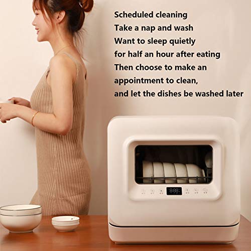 Tafelmodel Vaatwasser 6 Couverts, Home Vrijstaande Vaatwasser Energiezuinig Compacte Vaatwasser Installatie Vrij Aanraakbediening Met Uitgestelde Start, Schoon, Droog En Opslag 440 * 413 * 424 MM - Afbeelding 7