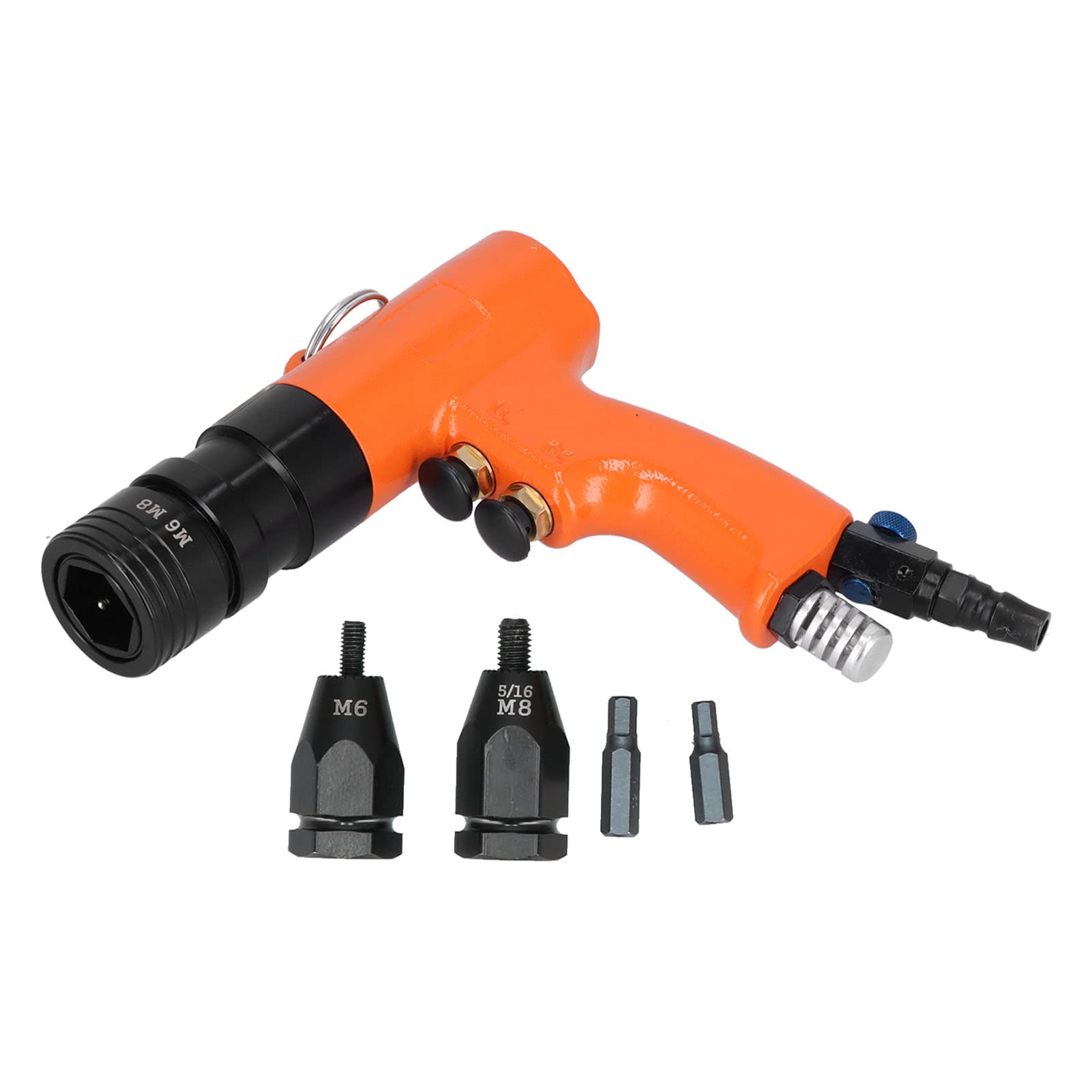 FTVOGUE Pistola Remachadora Neumática Pistola de Tuerca de Extracción de Aire de Acero de Aleación KV 7803E 600 Rpm 0,6 a 0,8 MPA M6 M8 para Decoración, Instalación, Reparación y Usuarios de Fijación