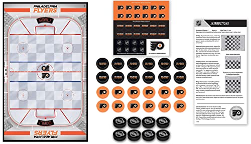 MasterPieces Family Game - NHL Philadelphia Flyers Checkers - Officially Licensed Board Game for Kids & Adults 13" x 21" by Masterpieces - Image 2