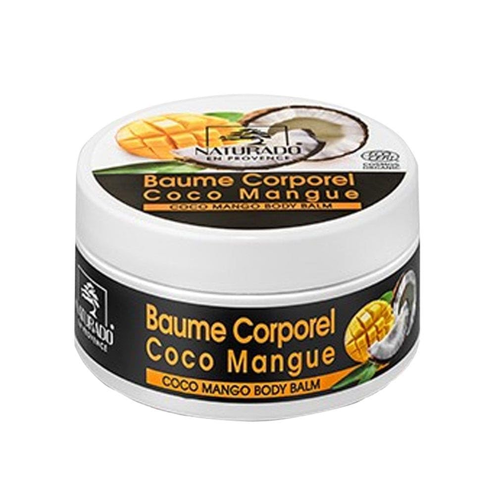 Naturado Baume Corps Coco Mangue 200ml Bio pour Peau Normale, Peaux Matures, Peau Atopique et Réactive, Peau Sensible, Peau Sèche