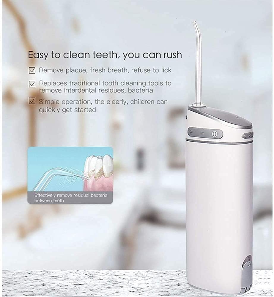 ARTSZY Czyszczenie zębów przenośna elektryczna dentystyka, wodoodporne gospodarstwo domowe USB Ładowanie Wody Nici Nici Niciele dentystyczne doustna doustna, obsługuje 3 tryby, z obracającą się dyszy