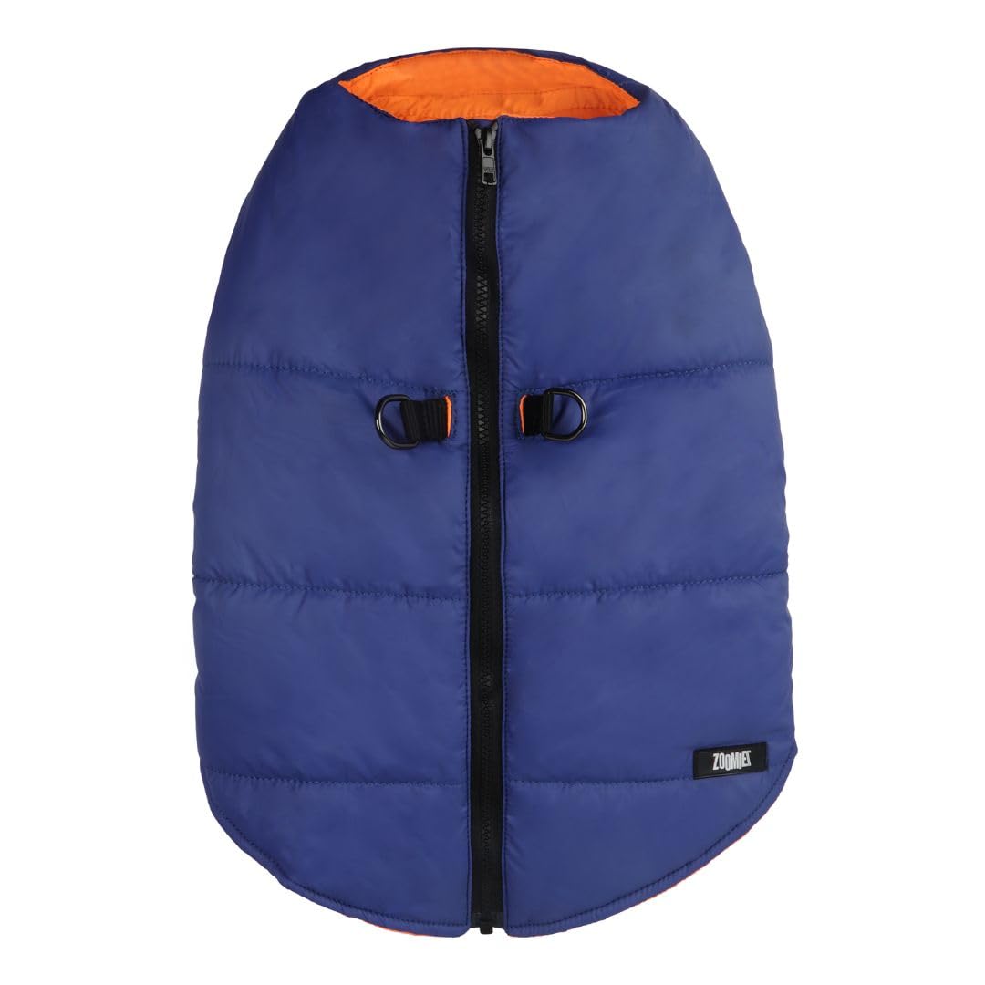 Zoomiez Ultimate Winter Dog Jacket with Built in Harness & Leash Attachment, Windproof & Water Resistant for Small, Medium, Large Dogs - Blue/Orange (XXL) (B0CPSVYPR3) Amazon Price History, Amazon Price Tracker