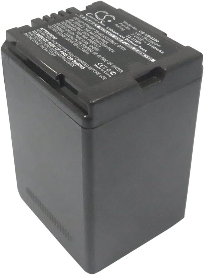 VINTRONS 3150mAh Battery for Panasonic SDR-H80R, SDR-H90, SDR-H90K, VDR-D50, VDR-D50P,