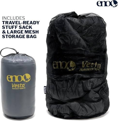 Image of ENO, Eagles Nest Outfitters Vesta TopQuilt Water-Repellent and Insulated Hammock Blanket, Storm